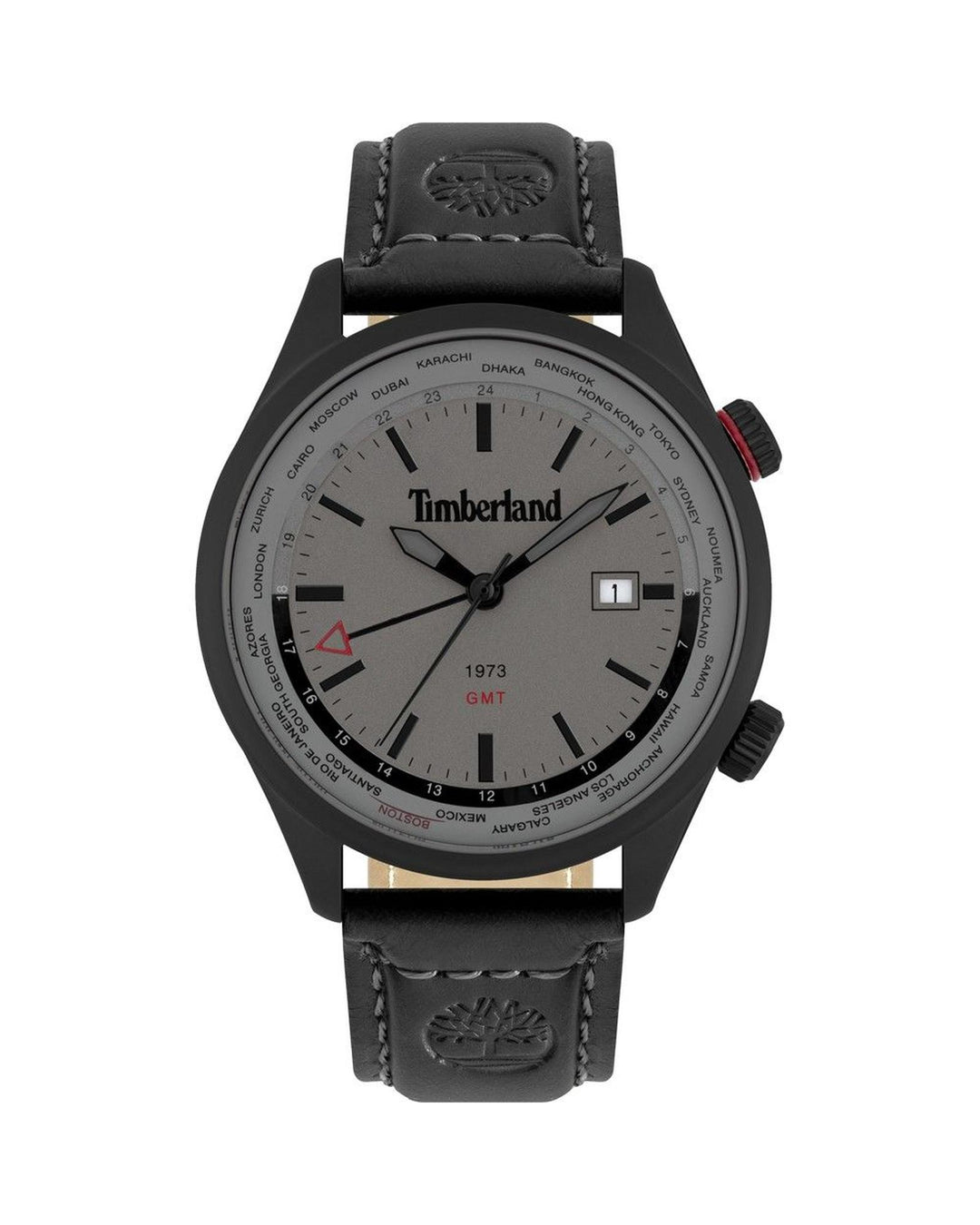 Timberland Men's Black Leather Watch - One Size