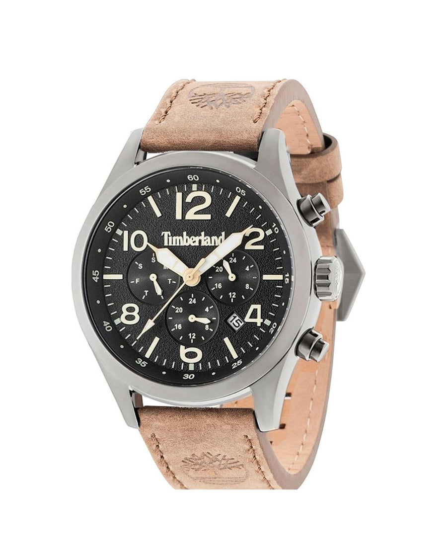 Timberland Men's Black Leather Watch - One Size