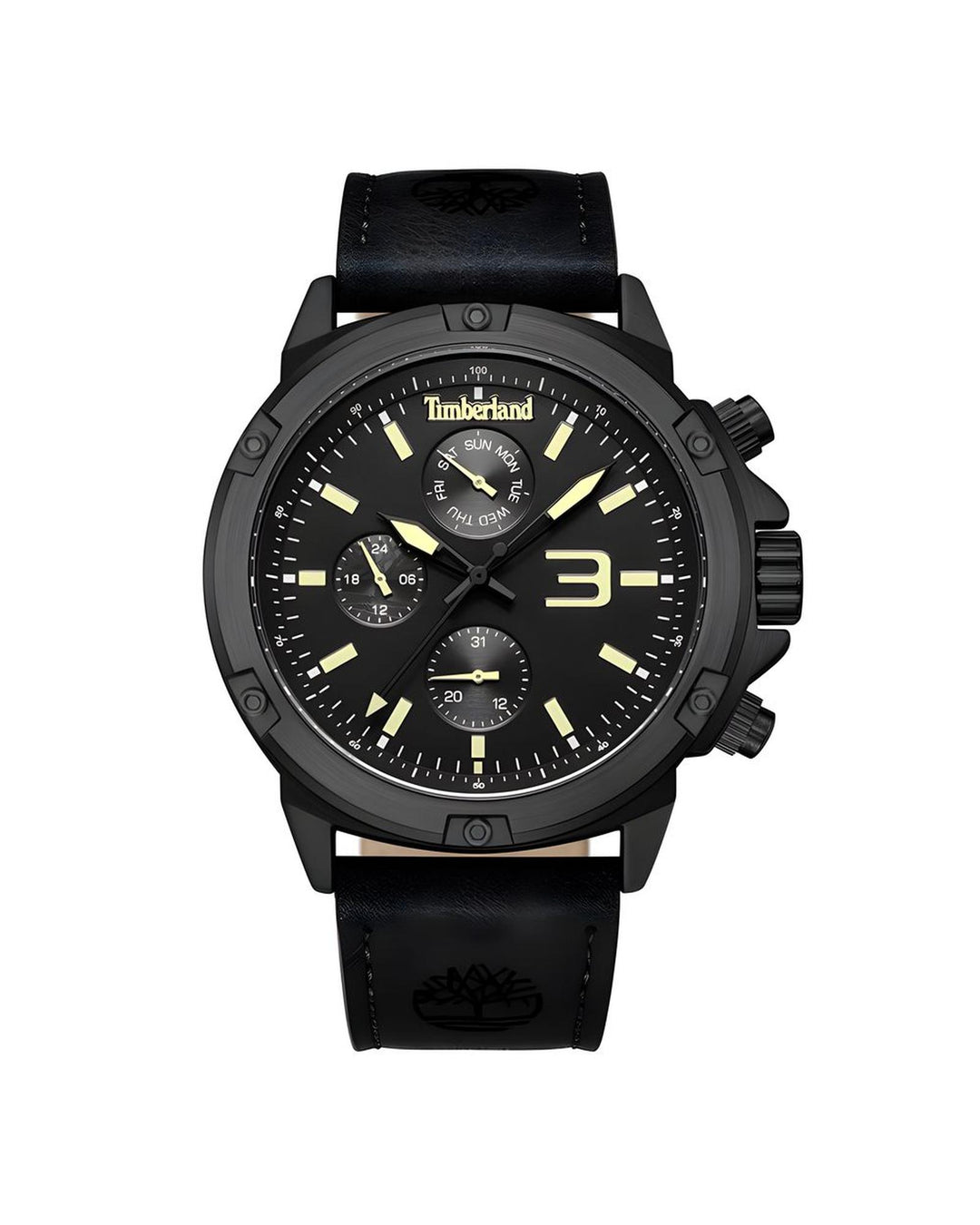 Timberland Men's Black Leather Watch - One Size