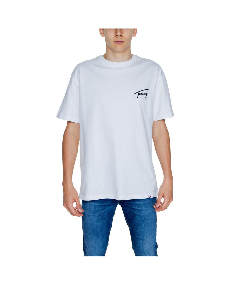 Tommy Hilfiger Jeans Men's White Cotton T-Shirt - 48 IT