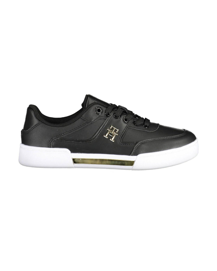 Tommy Hilfiger Women's Black Polyester Sneaker - 36 EU