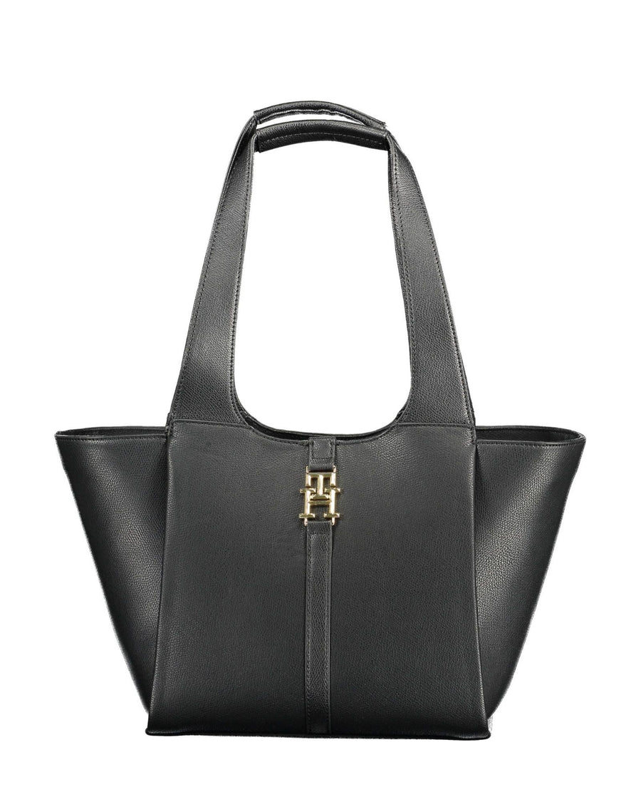 Tommy Hilfiger Women's Chic Black Snap Closure Shoulder Bag - One Size