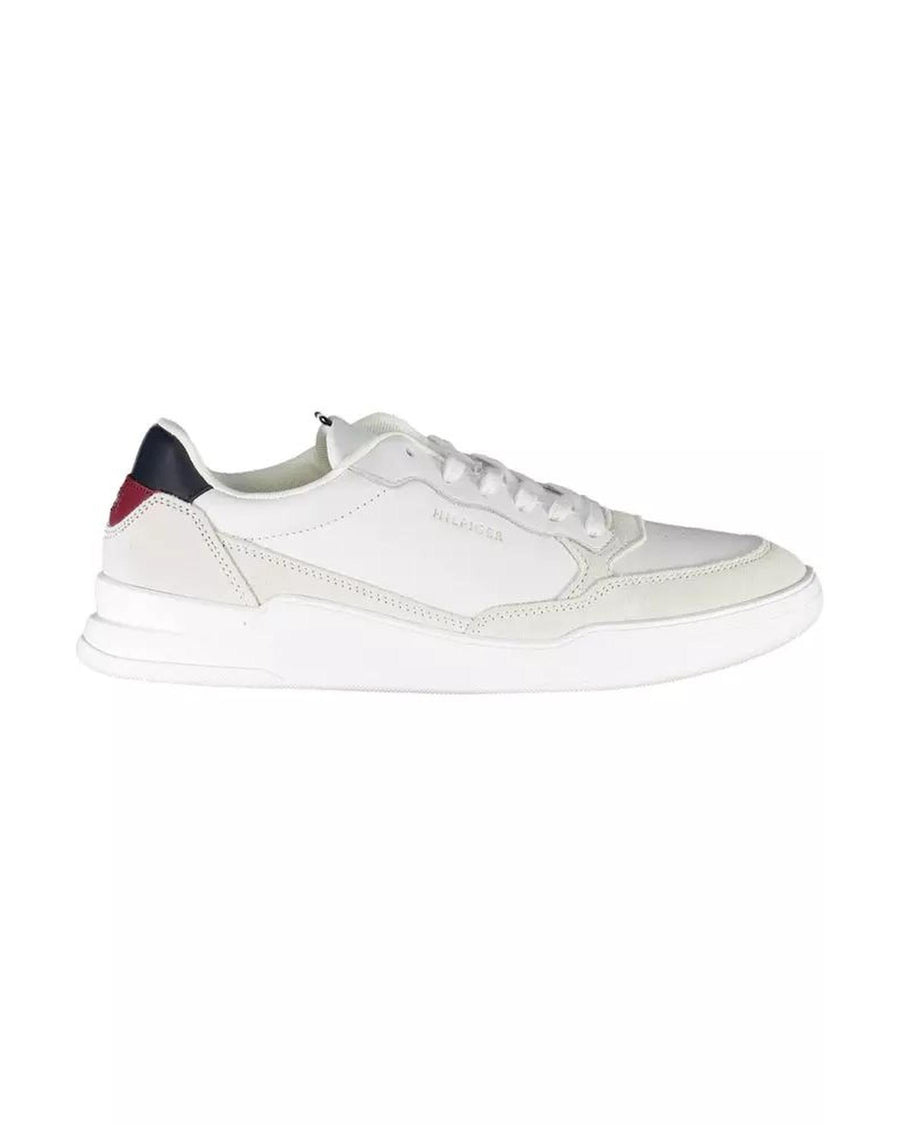 Tommy Hilfiger Men's White Polyester Sneaker - 43 EU