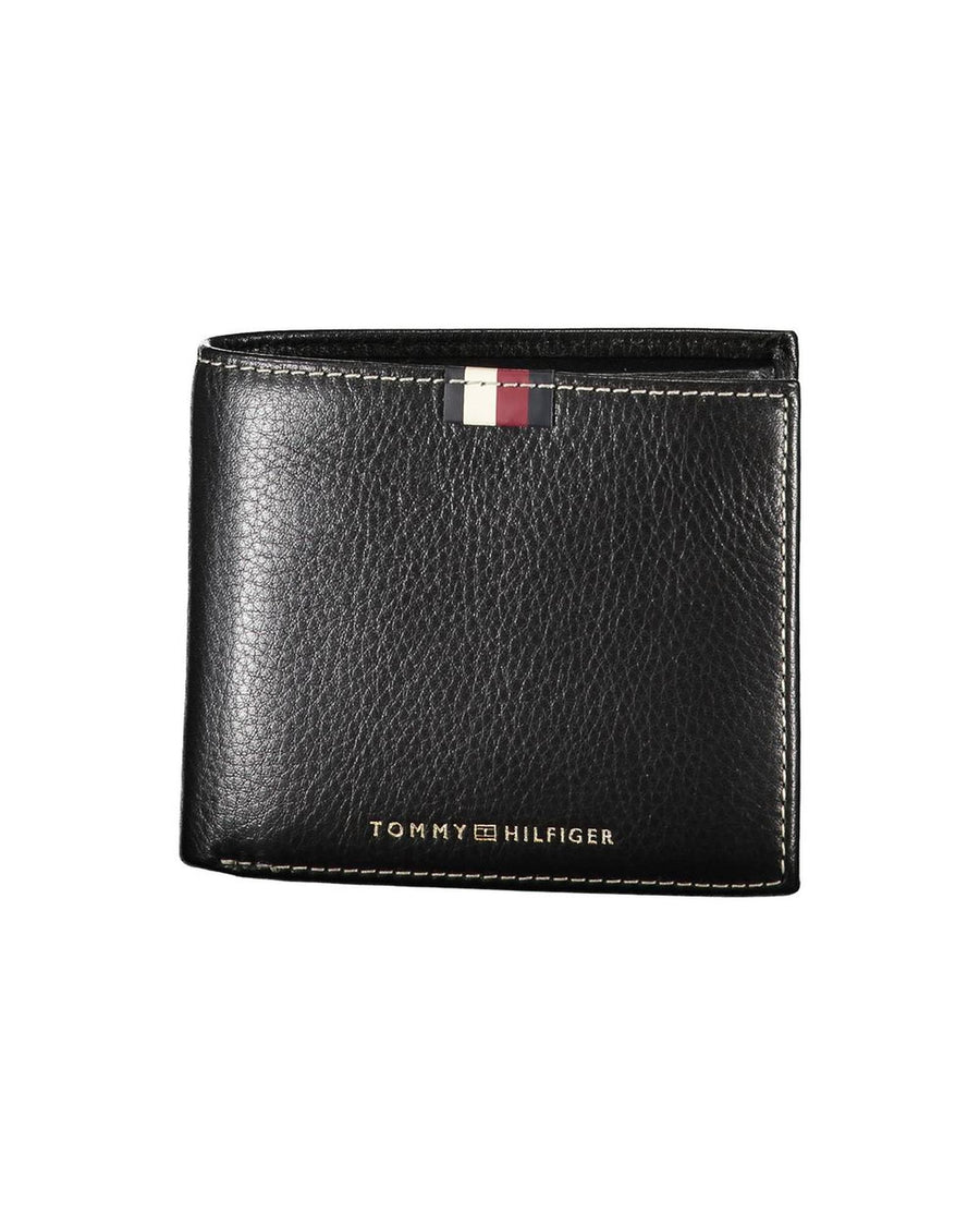 Tommy Hilfiger Men's Black Leather Wallet - One Size