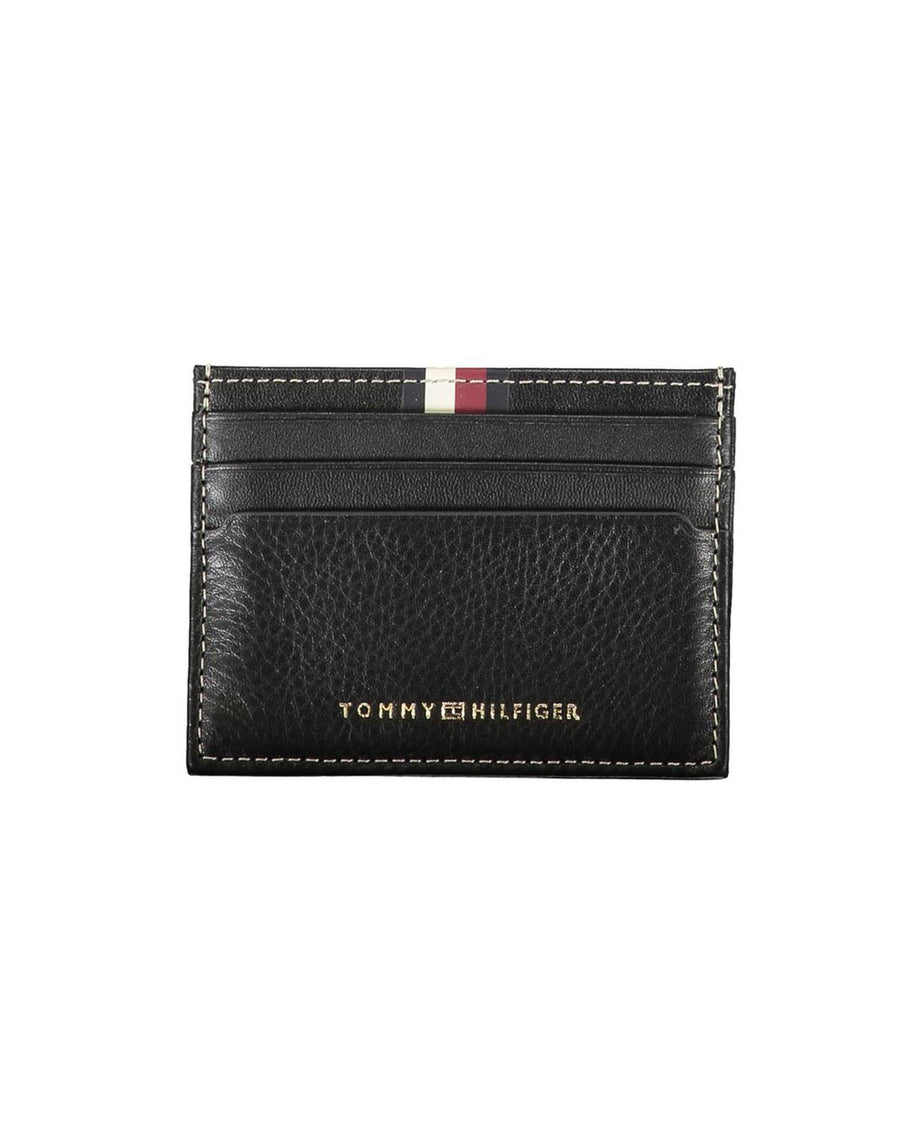 Tommy Hilfiger Men's Black Leather Wallet - One Size