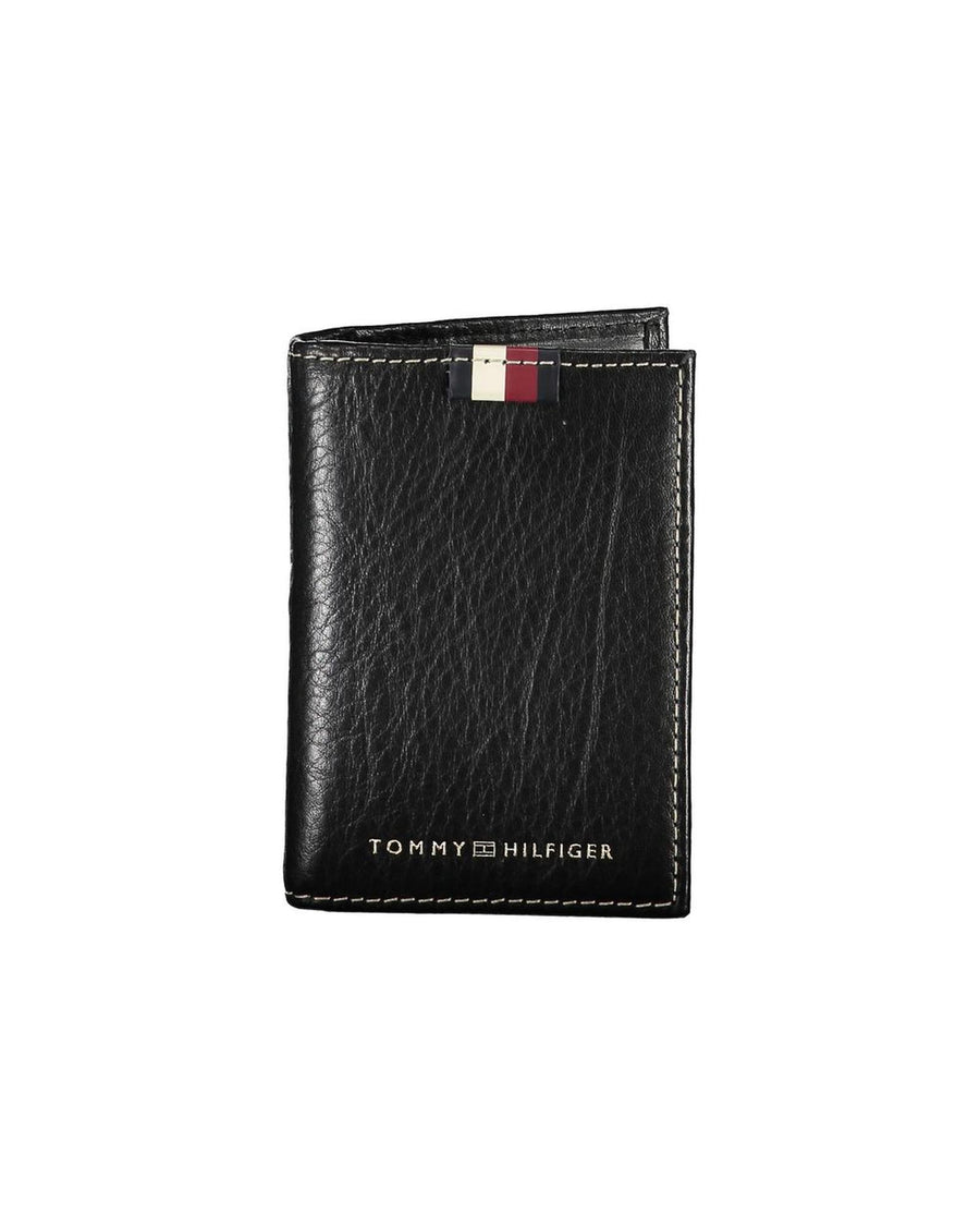 Tommy Hilfiger Men's Black Leather Wallet - One Size