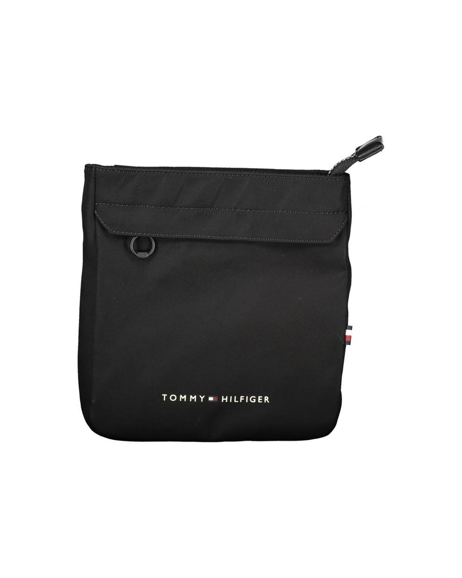 Tommy Hilfiger Men's Black Polyester Shoulder Bag - One Size