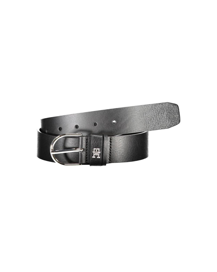 Tommy Hilfiger Women's Black Leather Belt - 70 cm