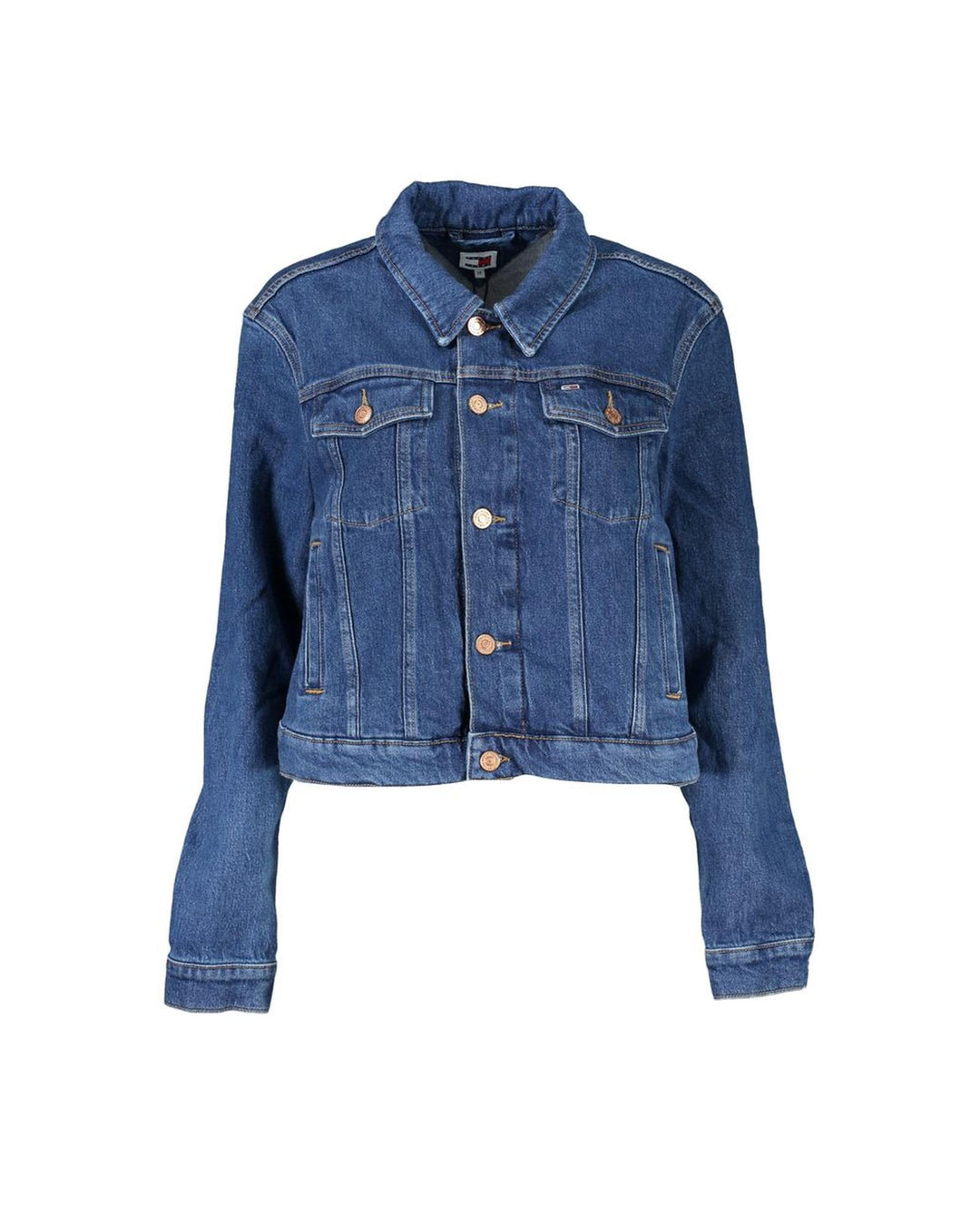 Tommy Hilfiger Women's Blue Cotton Jackets & Coat - S