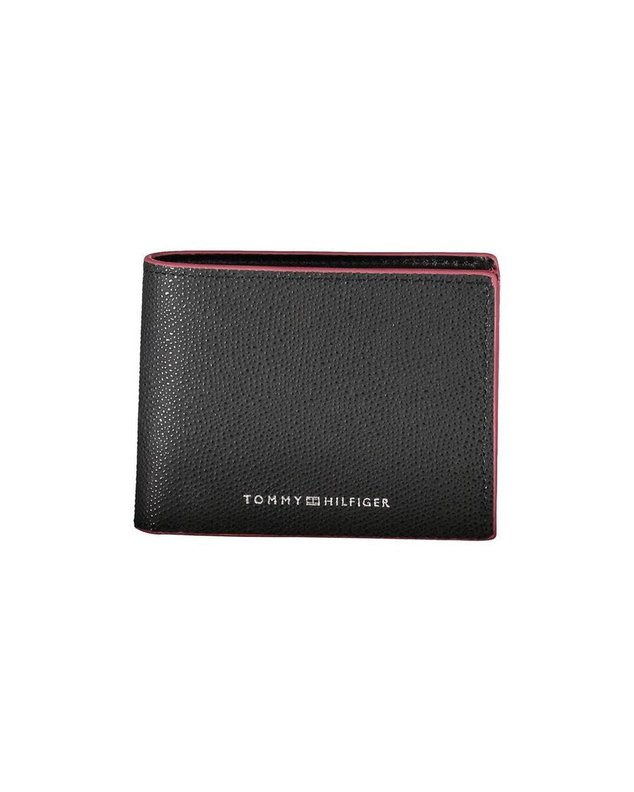 Tommy Hilfiger Men's Black Leather Wallet - One Size