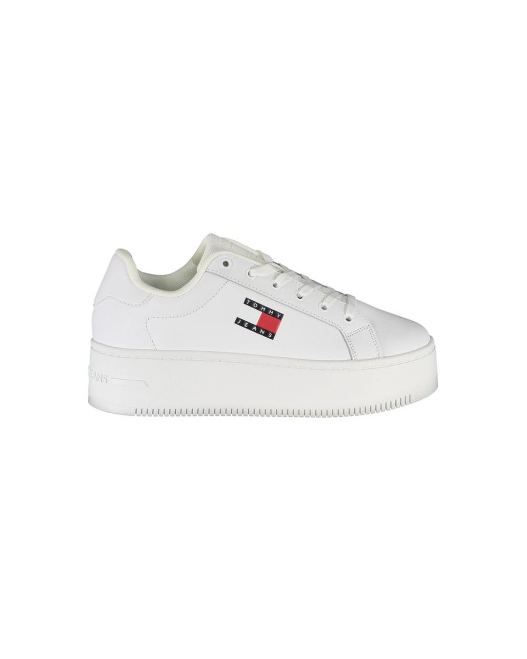 Tommy Hilfiger Women's White Polyester Sneaker - 40 EU