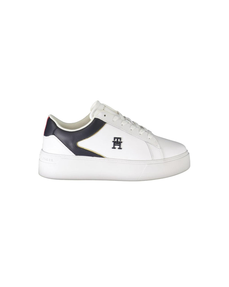 Tommy Hilfiger Women's White Polyester Sneaker - 39 EU