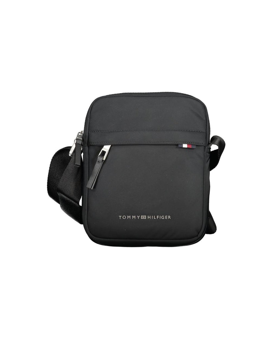 Tommy Hilfiger Men's Black Polyester Shoulder Bag - One Size