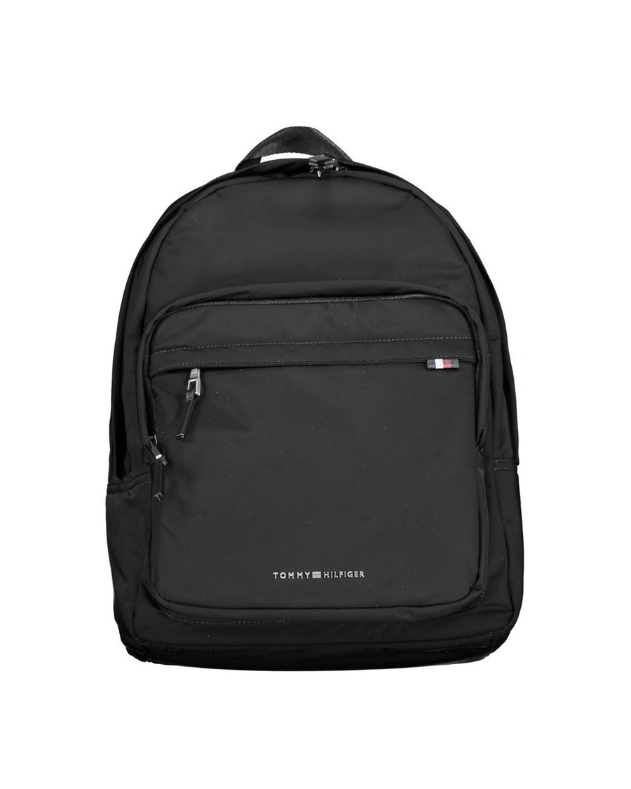 Tommy Hilfiger Men's Black Polyester Backpack - One Size