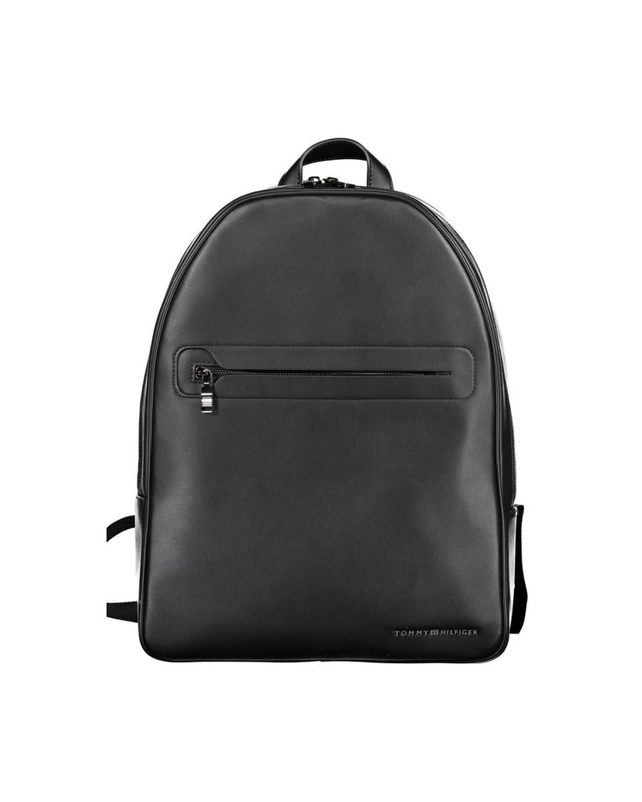 Tommy Hilfiger Men's Black Polyester Backpack - One Size