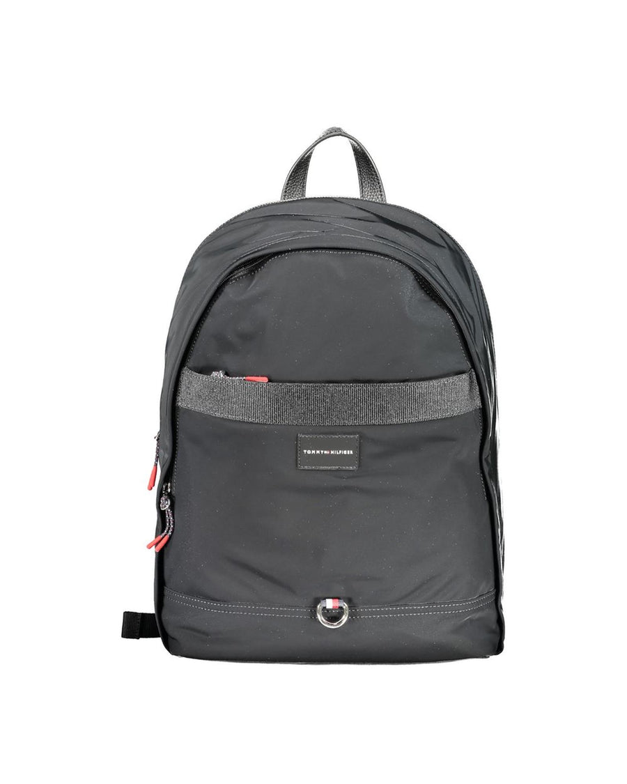 Tommy Hilfiger Men's Black Polyester Backpack - One Size