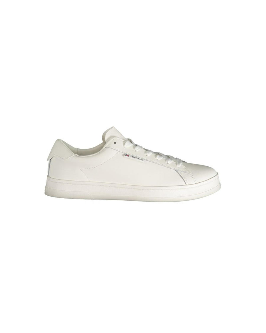 Tommy Hilfiger Men's White Polyester Sneaker - 40 EU
