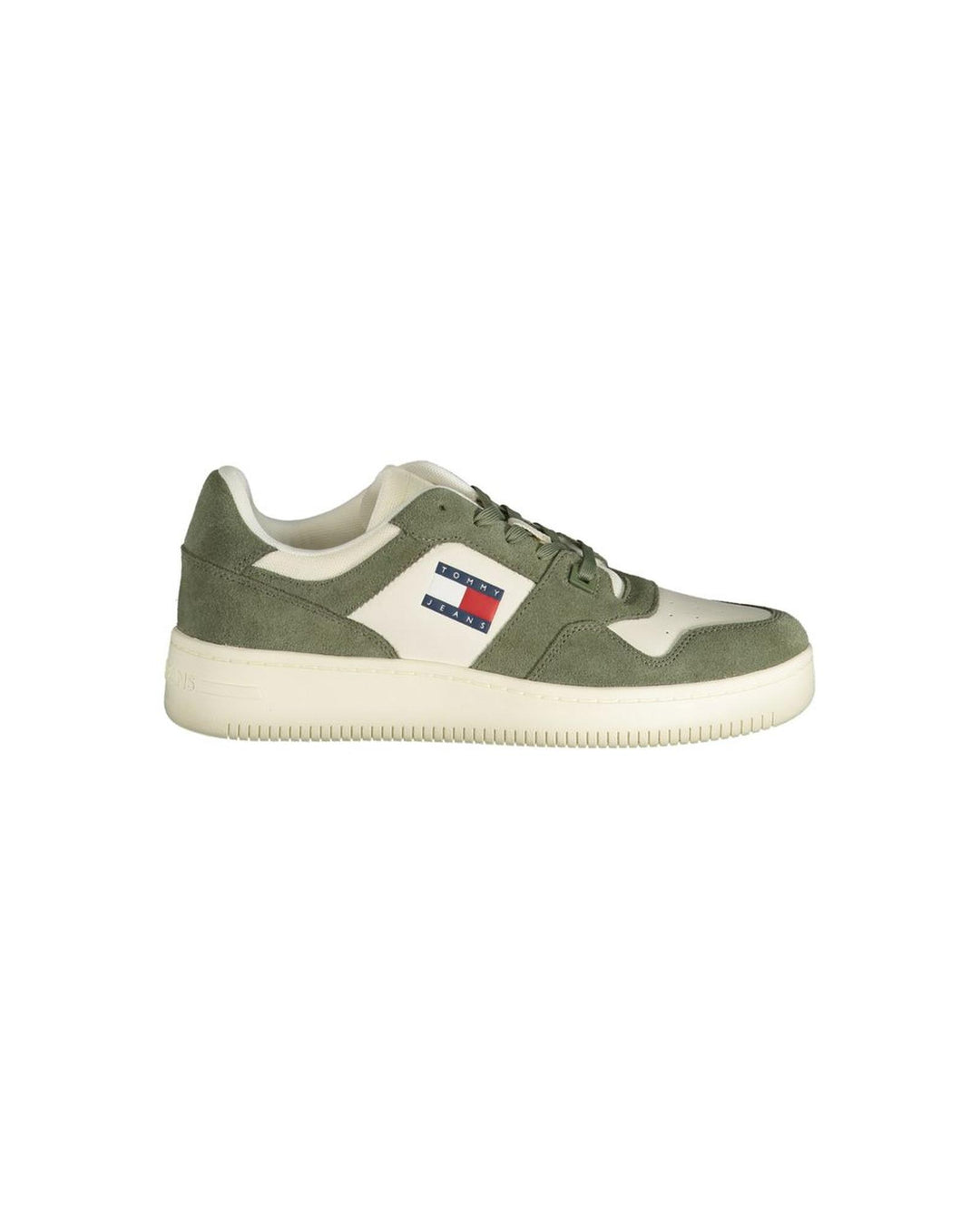 Tommy Hilfiger Men's Green Polyester Sneaker - 41 EU