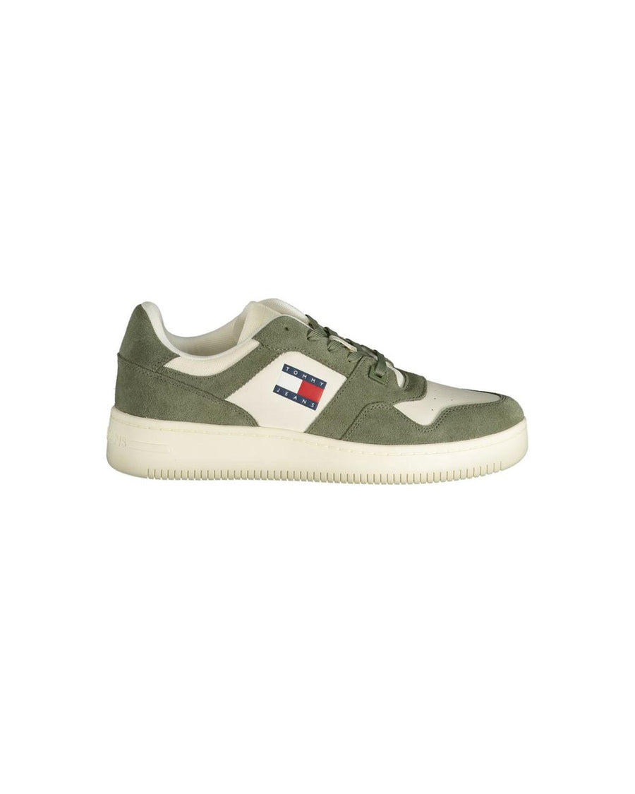 Tommy Hilfiger Men's Green Polyester Sneaker - 41 EU