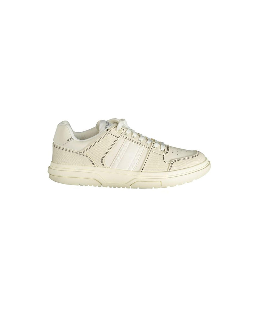 Tommy Hilfiger Men's White Polyester Sneaker - 45 EU