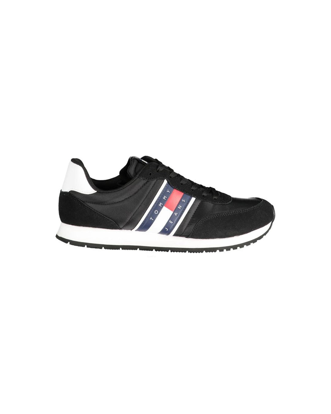 Tommy Hilfiger Men's Black Polyester Sneaker - 45 EU