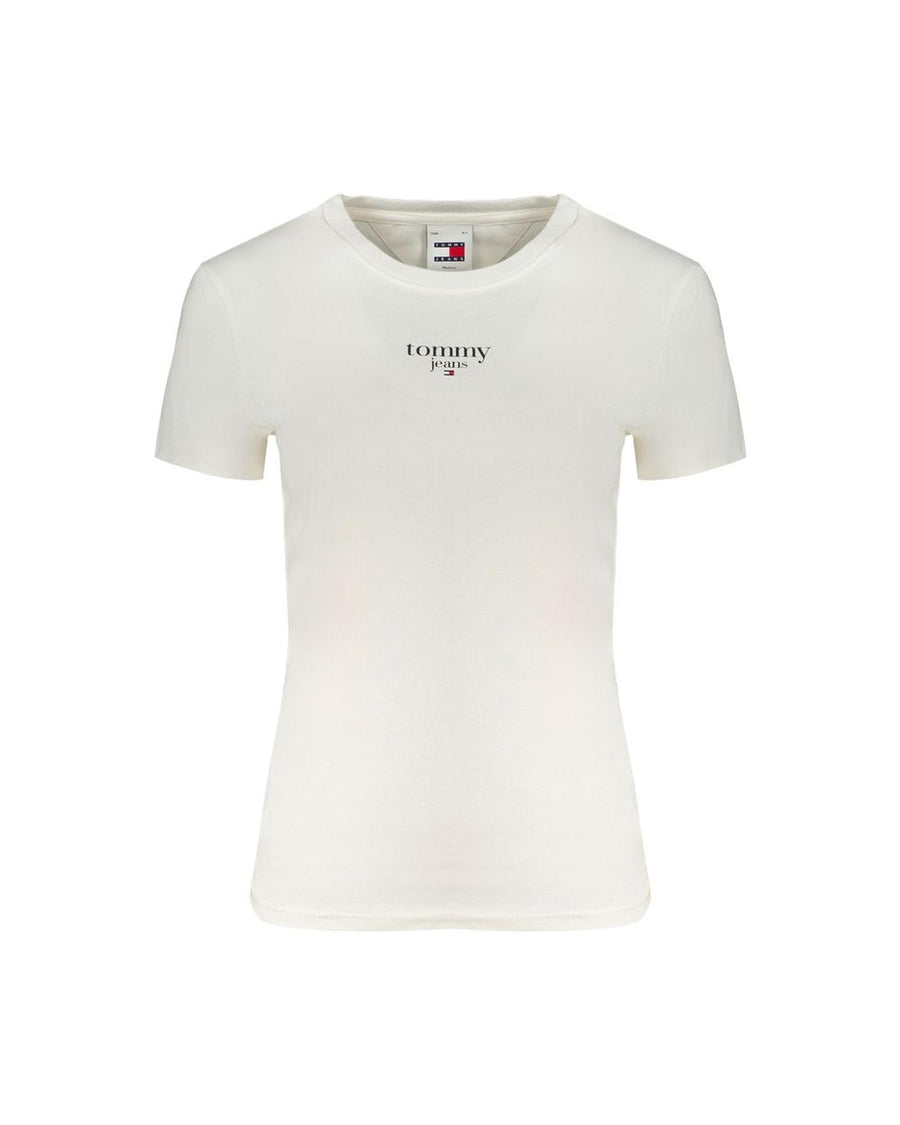 Tommy Hilfiger Women's White Cotton Tops & T-Shirt - XL