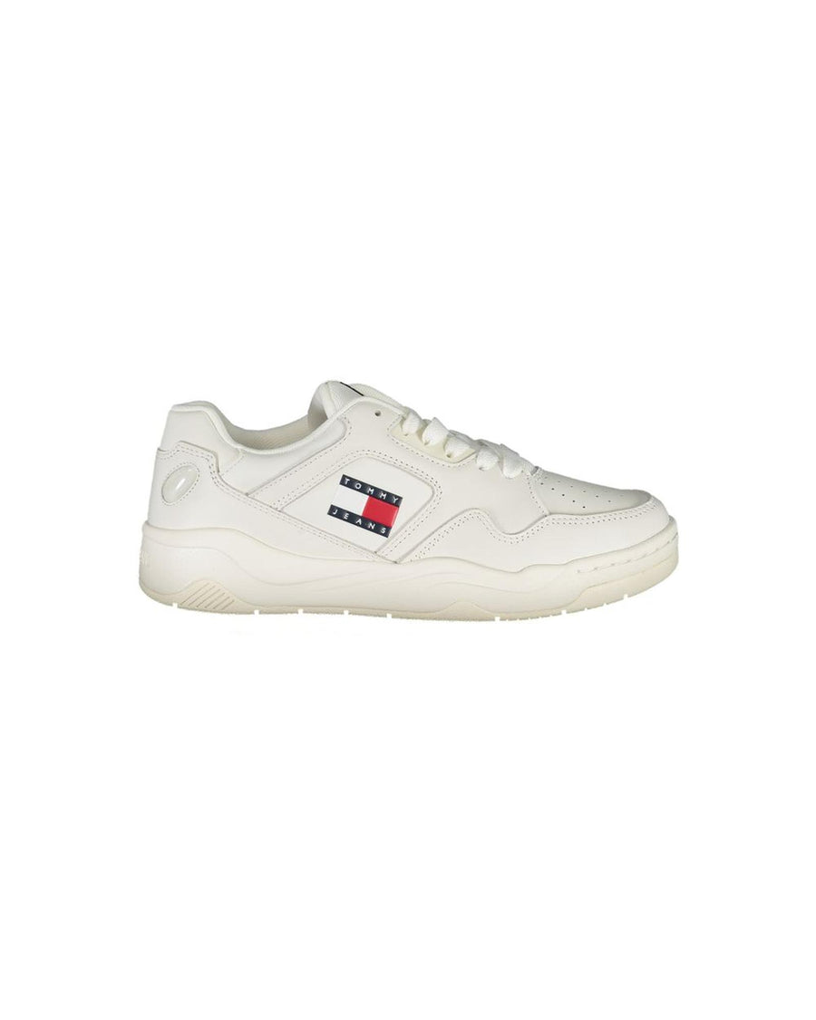 Tommy Hilfiger Women's White Polyester Sneaker - 40 EU