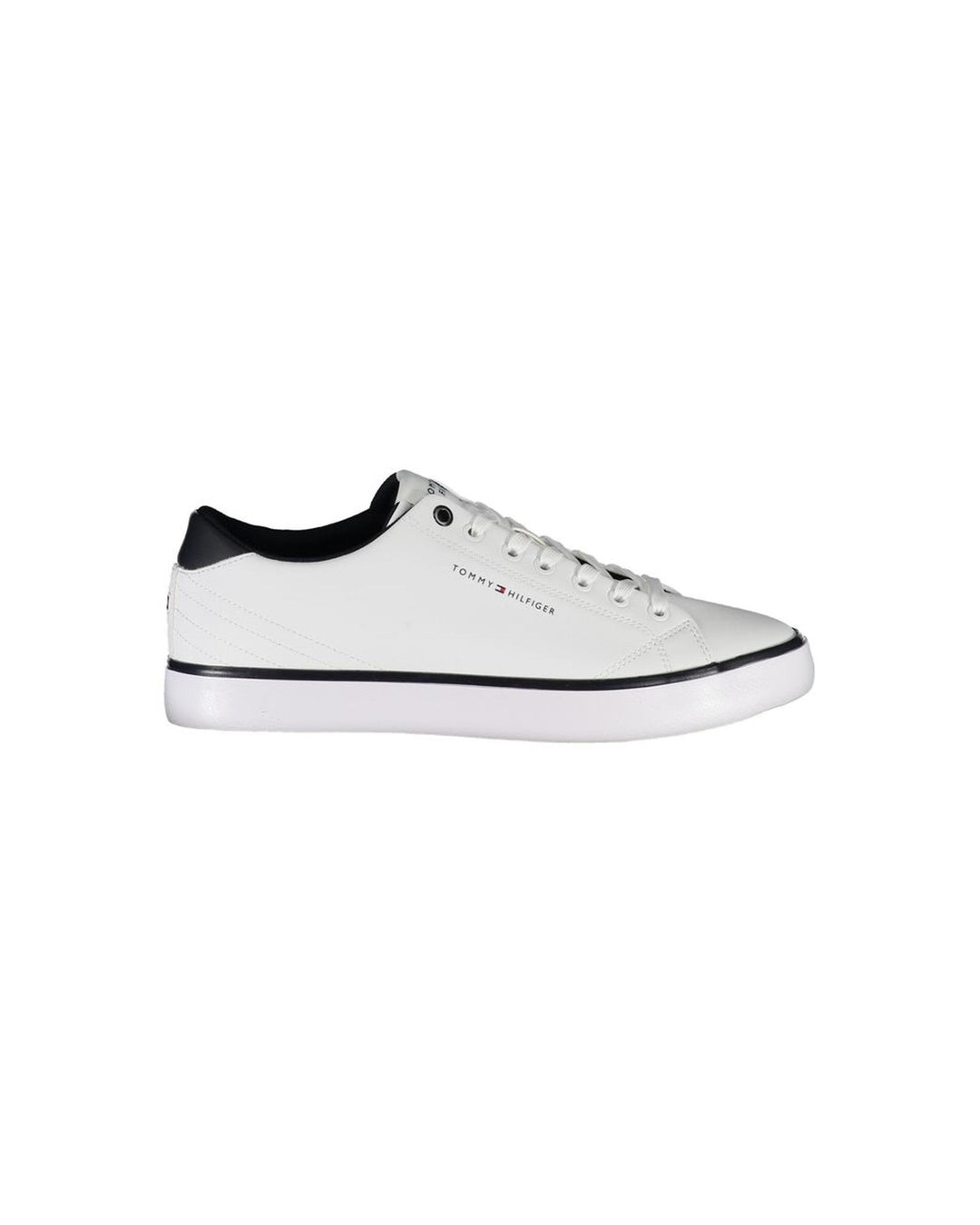 Tommy Hilfiger Men's White Polyester Sneaker - 43 EU