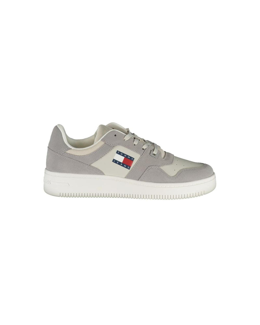 Tommy Hilfiger Men's Gray Polyester Sneaker - 40 EU