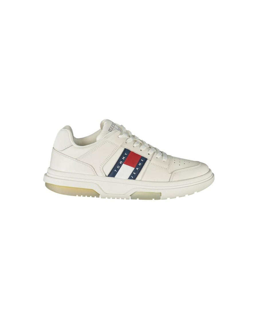 Tommy Hilfiger Women's White Leather  Sneaker - 39 EU