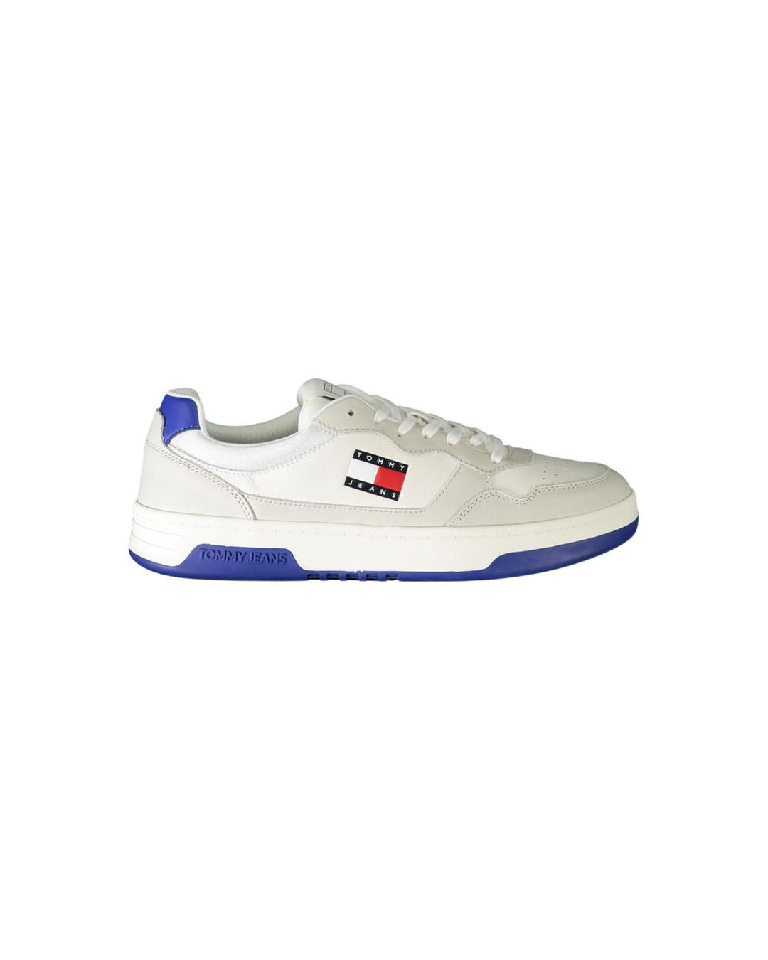 Tommy Hilfiger Men's White Leather  Sneaker - 45 EU
