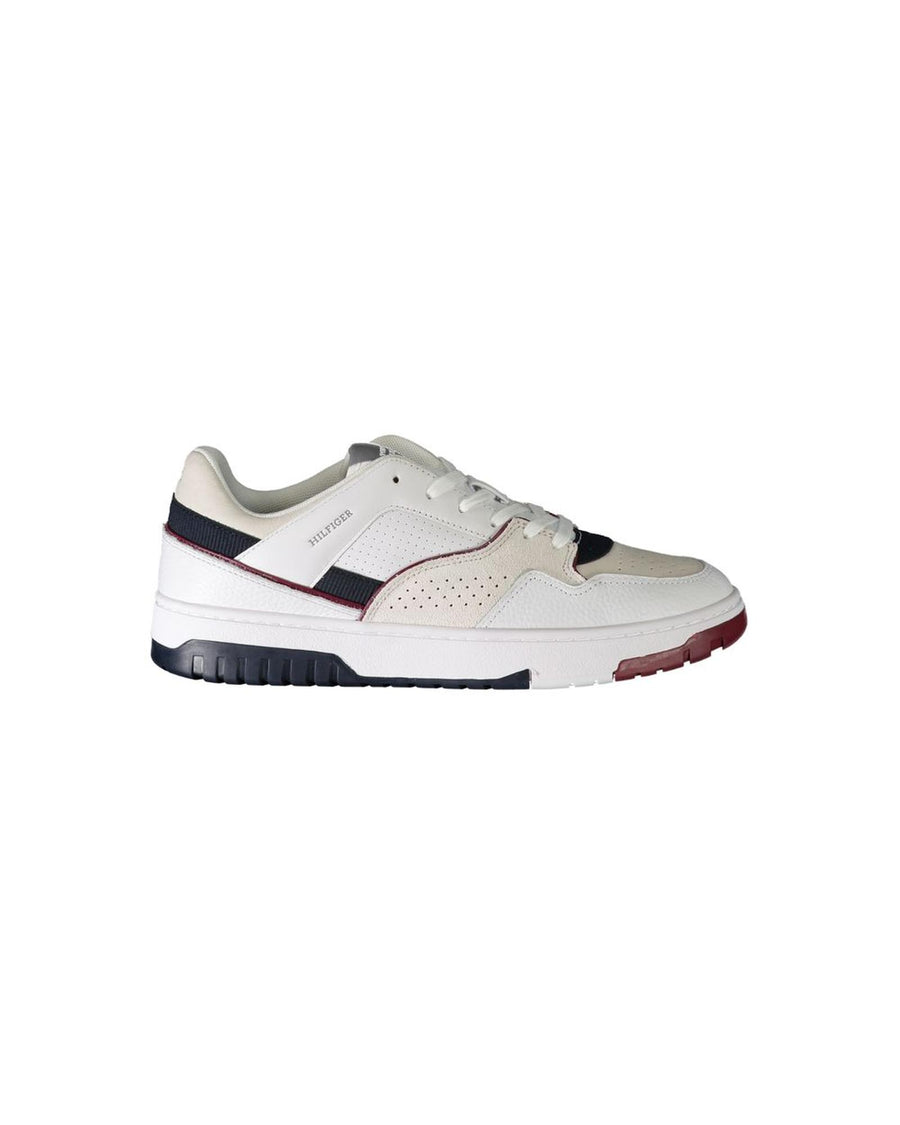 Tommy Hilfiger Men's White Polyester Sneaker - 43 EU