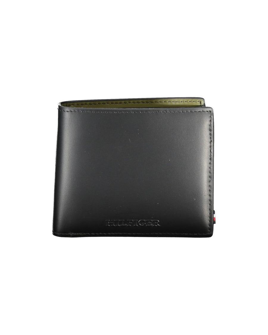 Tommy Hilfiger Men's Black Leather Wallet - One Size
