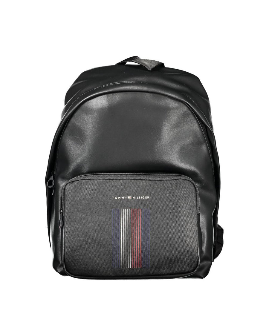 Tommy Hilfiger Men's Black Polyester Backpack - One Size
