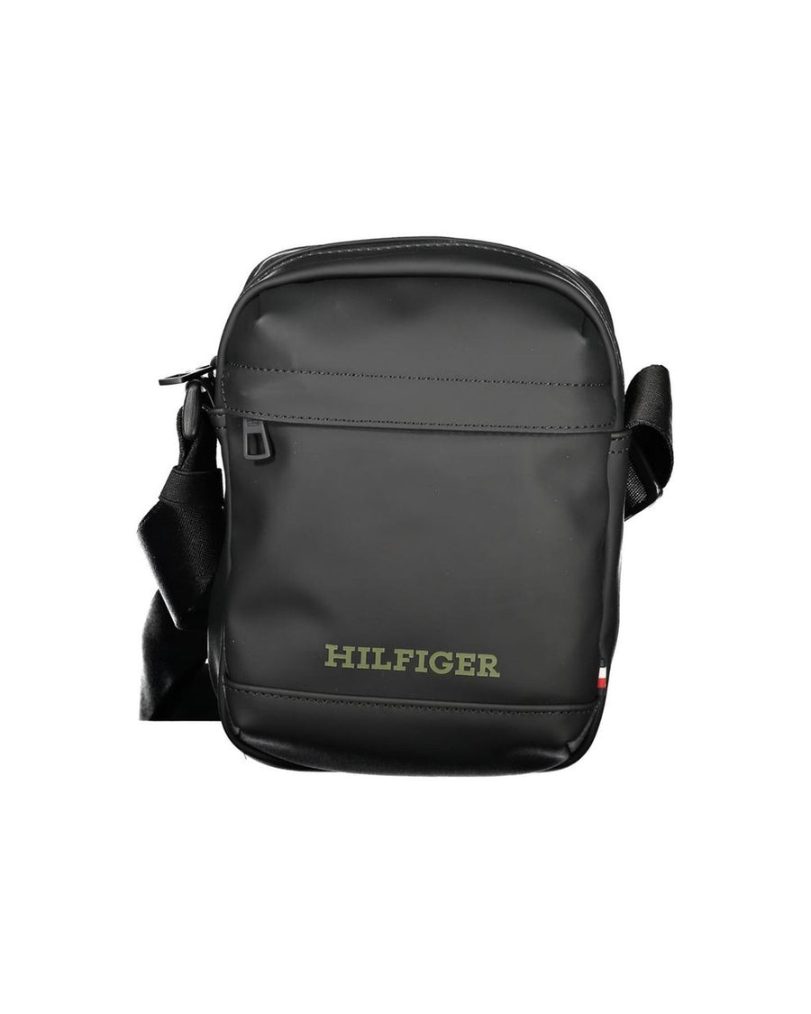 Tommy Hilfiger Men's Black Polyethylene Shoulder Bag - One Size