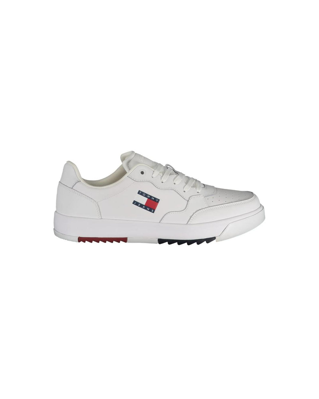 Tommy Hilfiger Men's White Polyester Sneaker - 41 EU