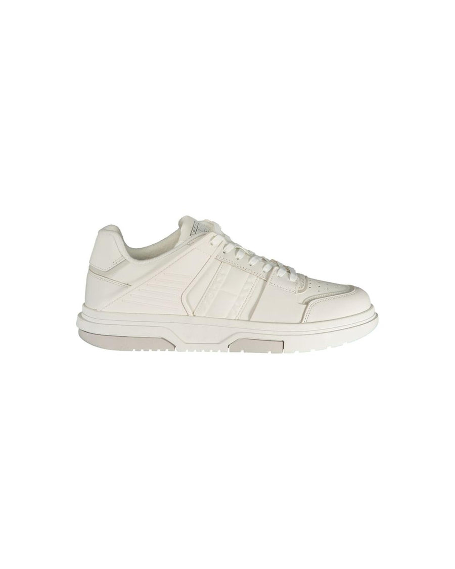 Tommy Hilfiger Men's White Polyester Sneaker - 40 EU