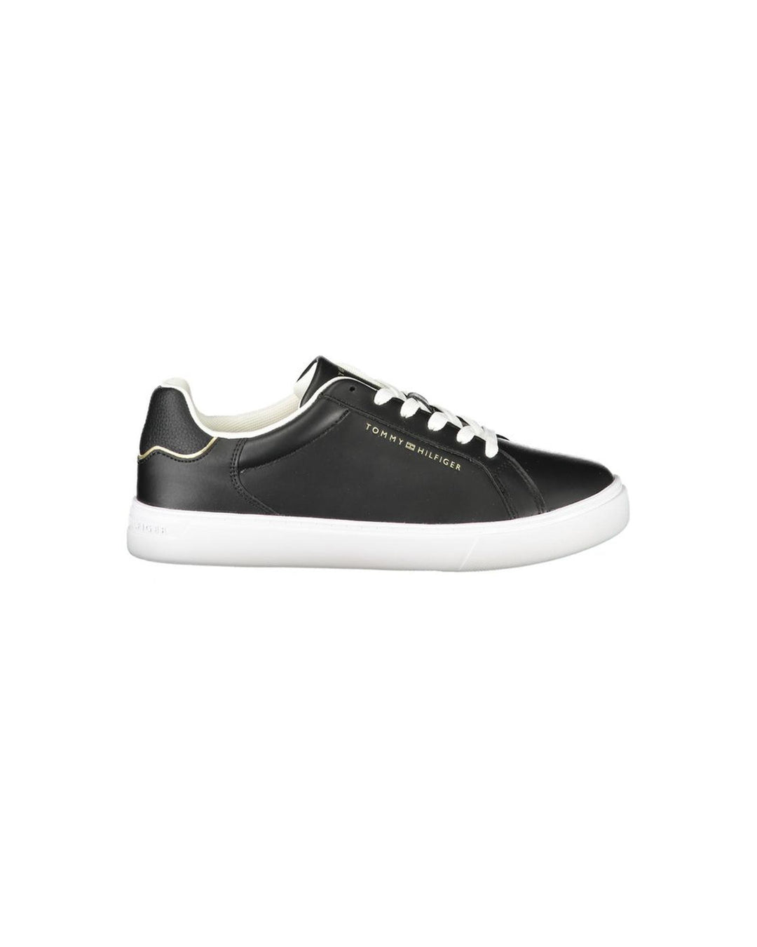 Tommy Hilfiger Women's Black Polyester Sneaker - 38 EU