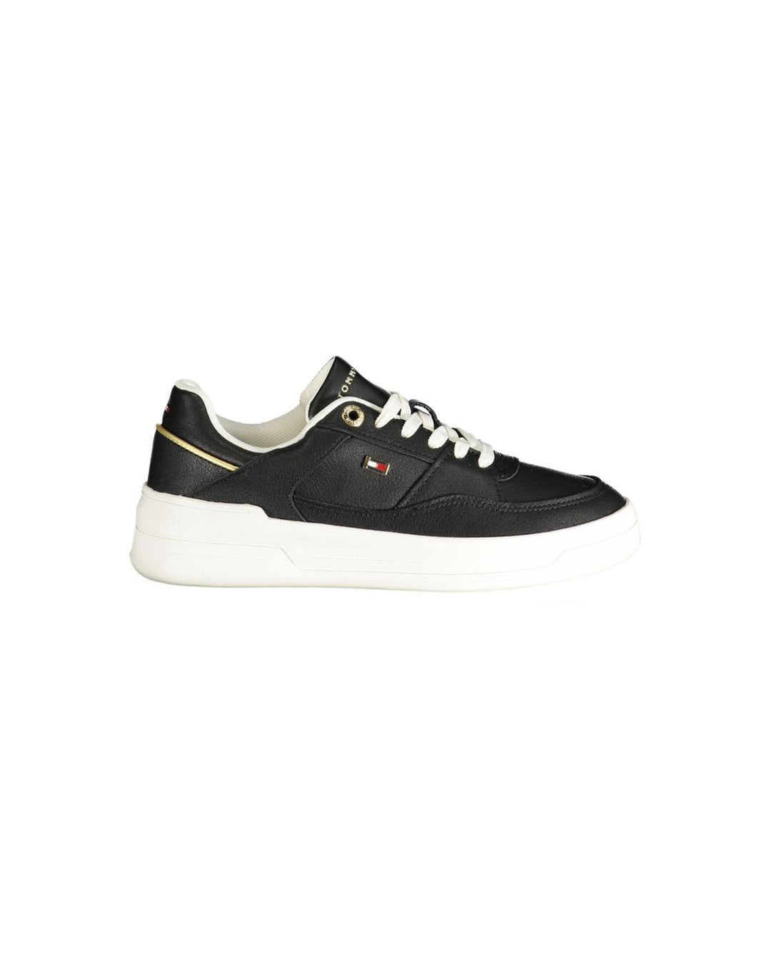Tommy Hilfiger Women's Black Polyester Sneaker - 38 EU