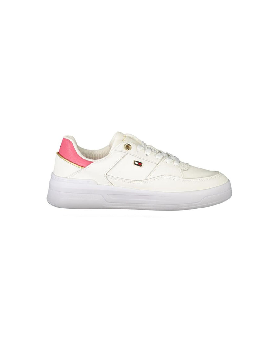 Tommy Hilfiger Women's White Polyester Sneaker - 41 EU