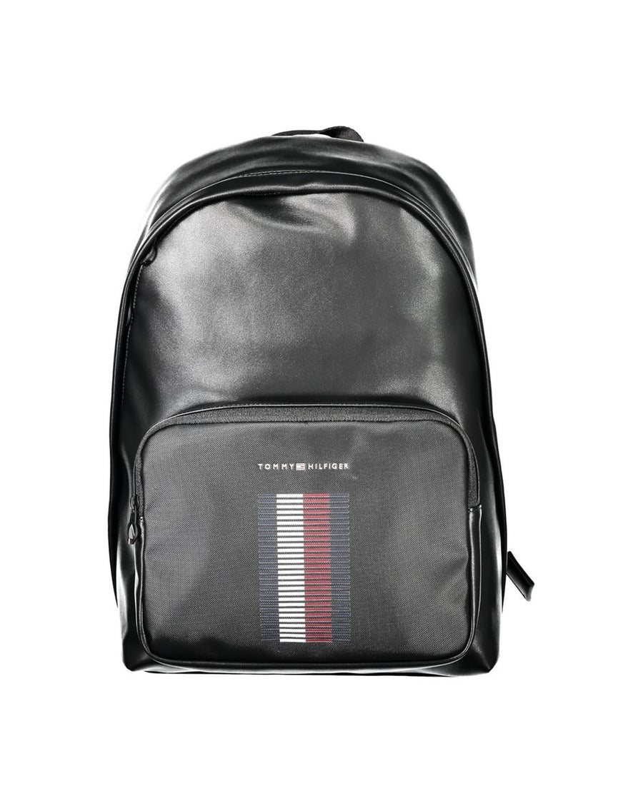 Tommy Hilfiger Men's Black Polyester Backpack - One Size