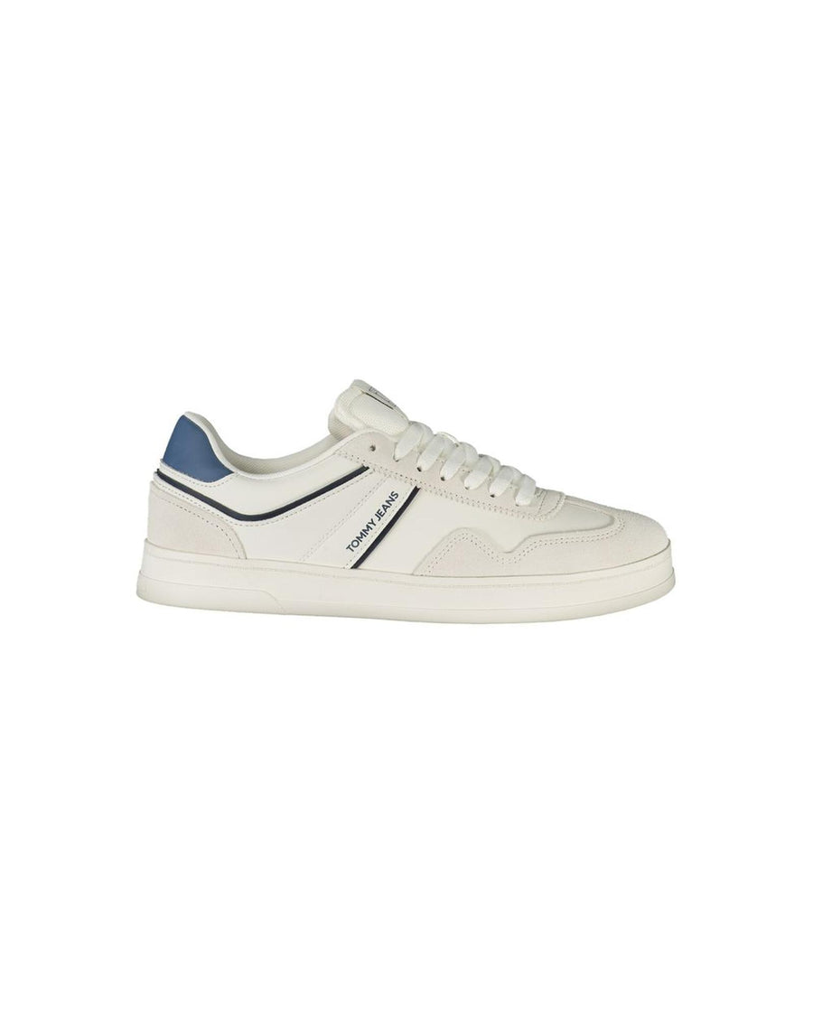 Tommy Hilfiger Men's White Polyester Sneaker - 46 EU