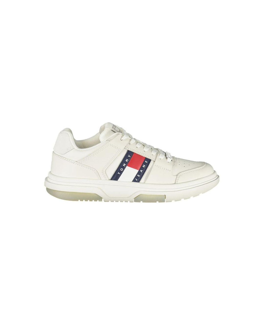Tommy Hilfiger Women's White Leather  Sneaker - 36 EU