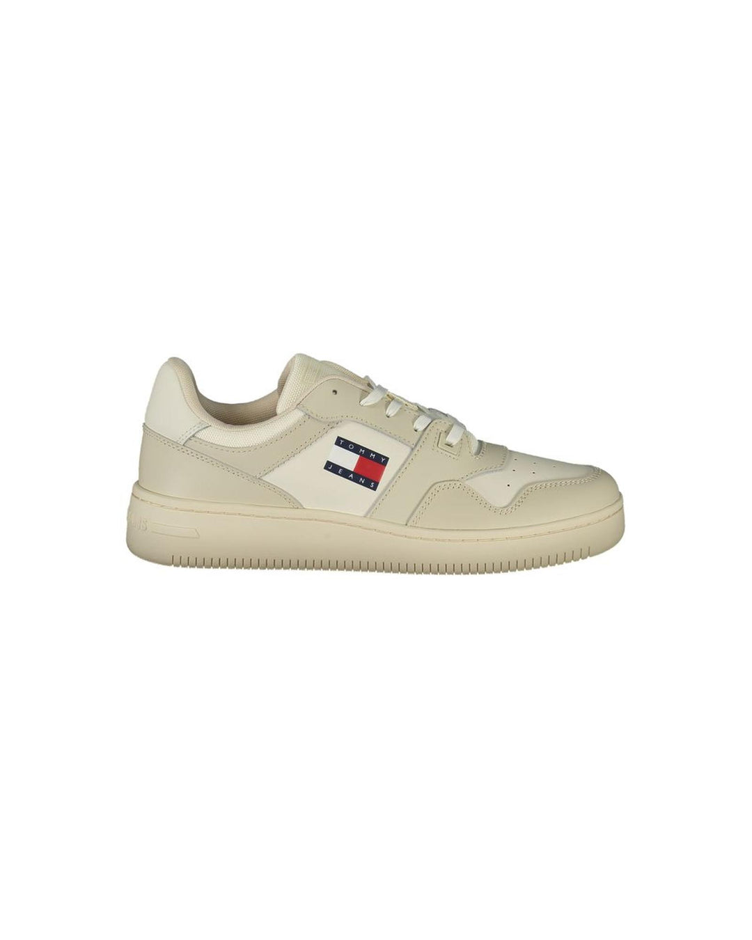 Tommy Hilfiger Men's Beige Leather  Sneaker - 42 EU