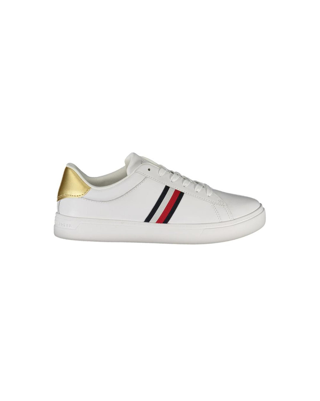 Tommy Hilfiger Women's White Leather  Sneaker - 36 EU