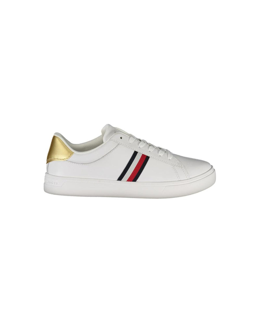 Tommy Hilfiger Women's White Leather  Sneaker - 37 EU