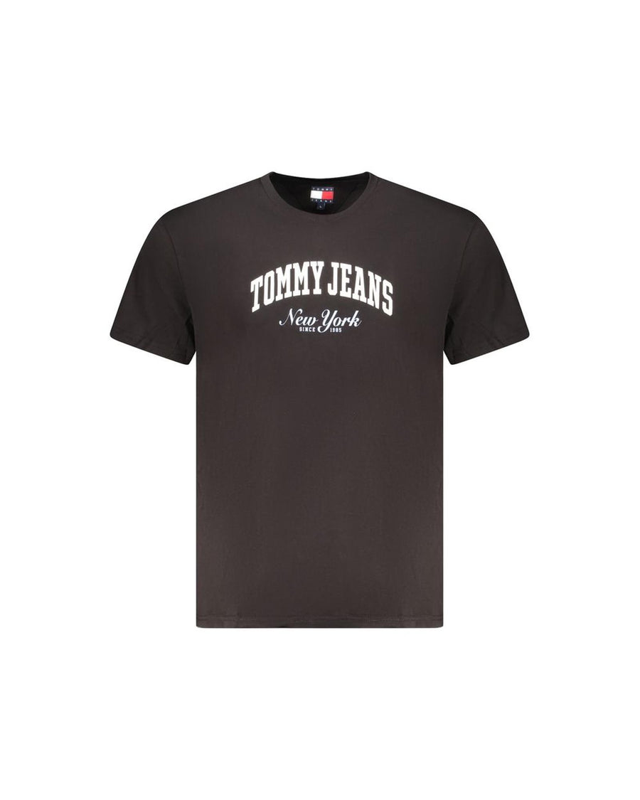 Tommy Hilfiger Men's Black Cotton  T-Shirt - L