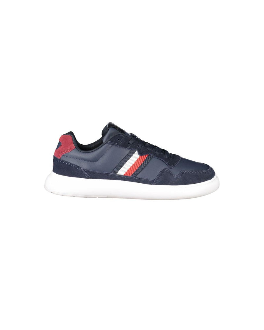 Tommy Hilfiger Men's Blue Leather  Sneaker - 44 EU