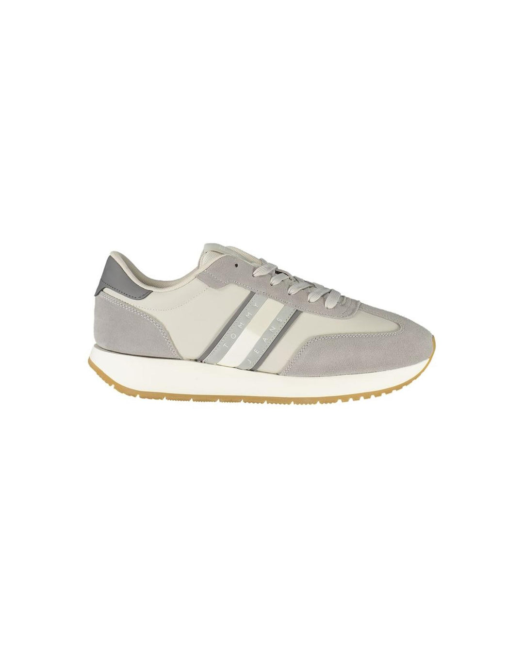 Tommy Hilfiger Men's Gray Leather  Sneaker - 46 EU