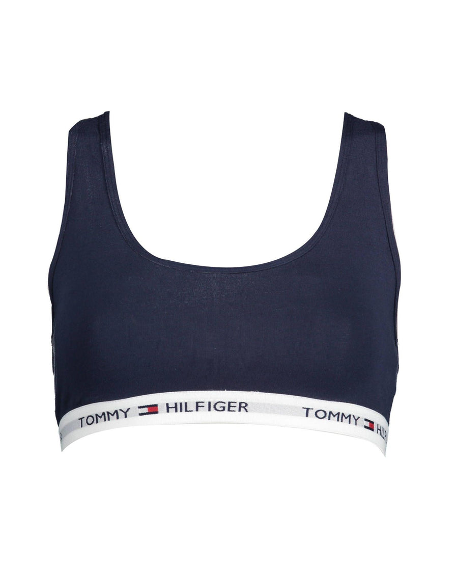 Tommy Hilfiger Women's Blue Cotton  Sports Bra - XS